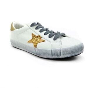 THEA GOLD GLITTER SEQUIN STAR SNEAKERS “RAFAELA” STYLE
